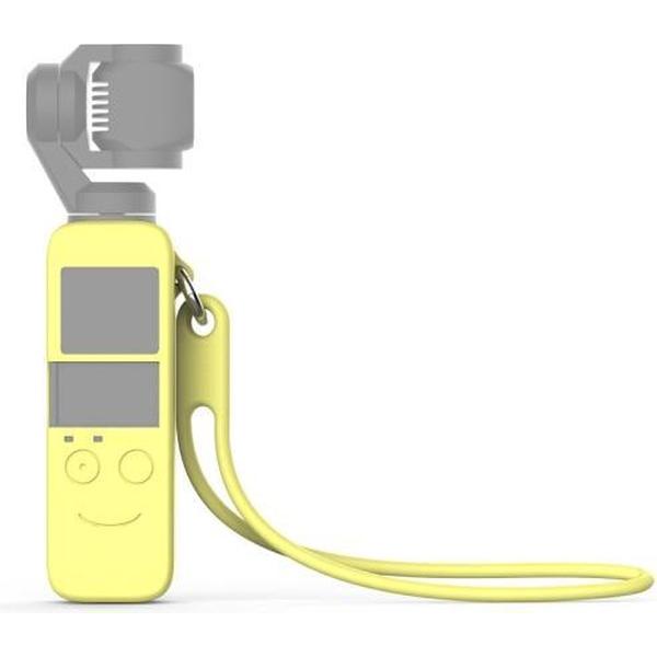 Body siliconen beschermhoes met 19 cm siliconen polsband voor DJI OSMO Pocket (citroengeel)