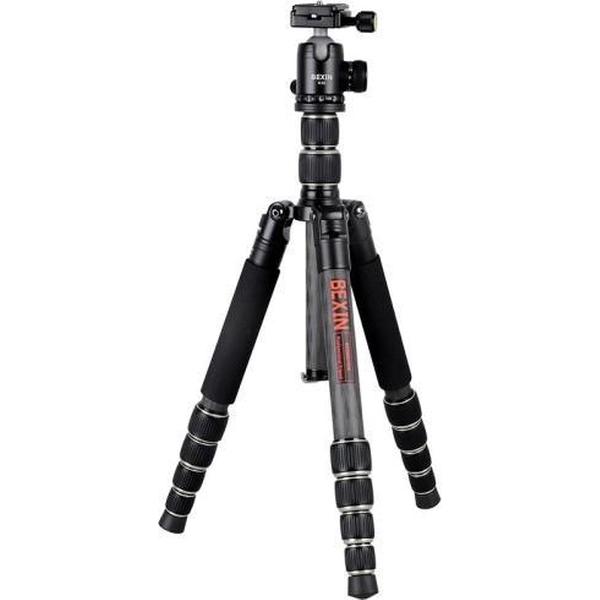 BEXIN BX285C K36 Draagbaar koolstofvezelstatief voor DSLR digitale DV-camcorder