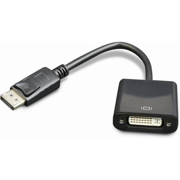 DisplayPort M - DVI F adapterkabel 10 cm zwart