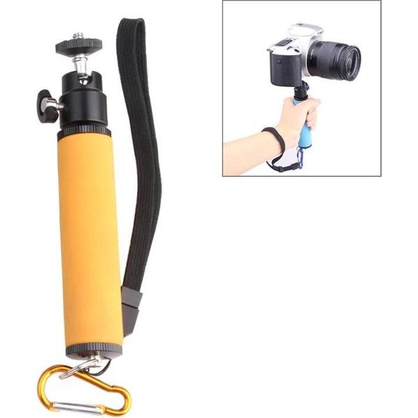 LED-flitslichthouder Spons Steadicam Handheld Monopod met Gimbal voor SLR-camera (oranje)