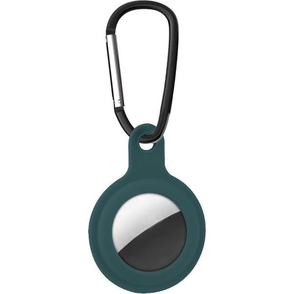 Apple AirTag Sleutelhanger Siliconen Bescherm Hoes met Haak Groen