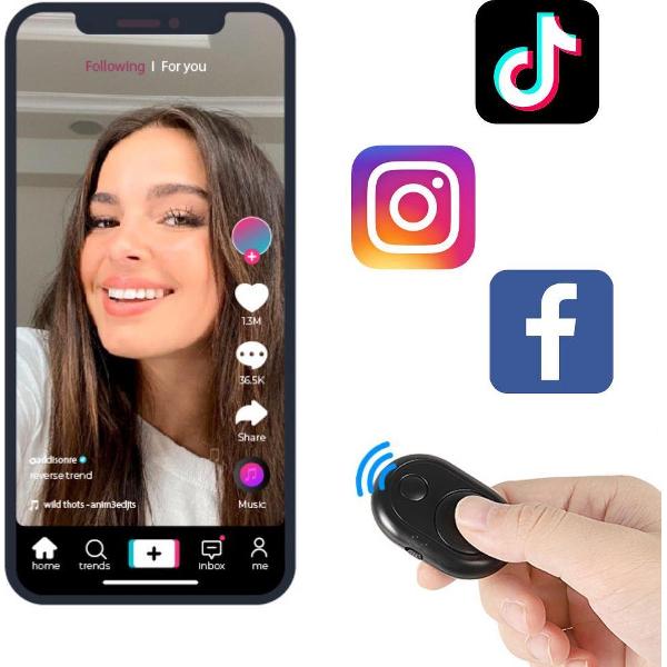 Tiktok Remote Shutter - Instagram Afstandsbediening - Foto-Neem-Knopje - iOs en Android