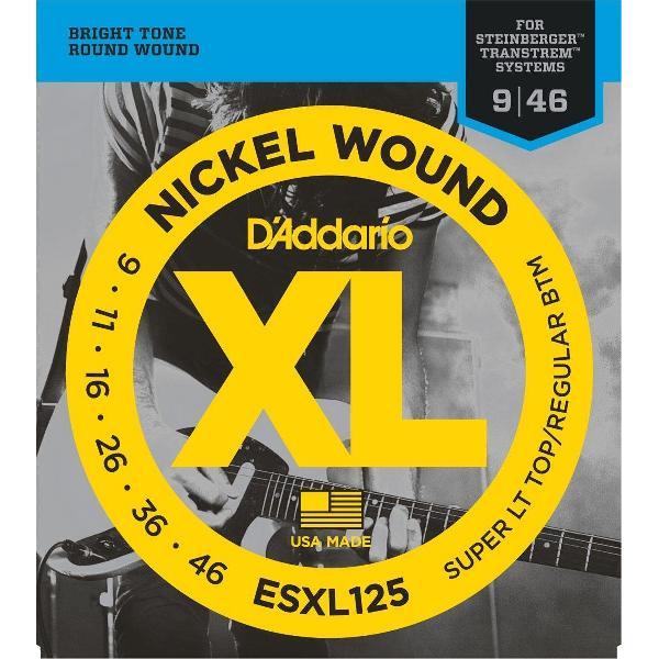 D'Addario ESXL125 Super Light Top Regular Bottom Double BallEnd