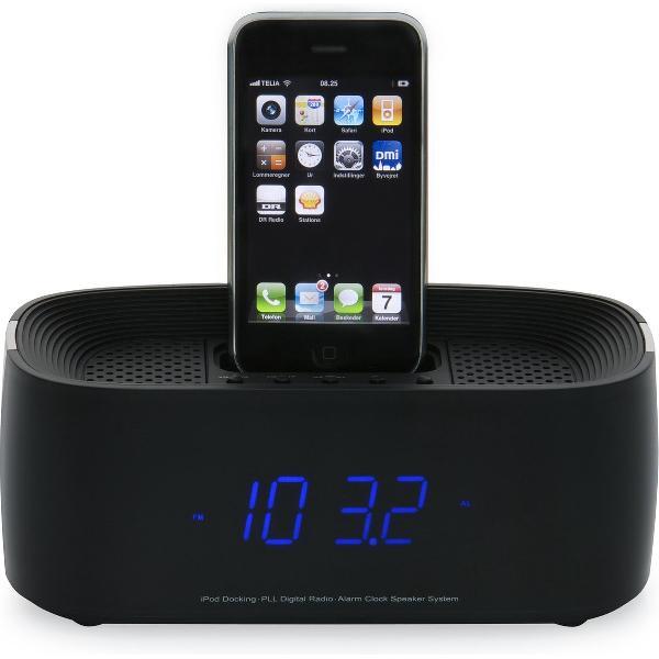 Denver IFM-15 - Docking station met wekkerradio voor iPod en iPhone - Grijs