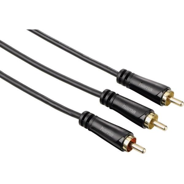 Hama subwoofer kabel 1 cinch - 2 cinch 5.0m, 3 ster