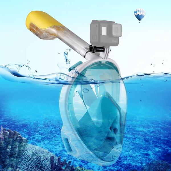 PULUZ 220mm Buis Watersport Duikuitrusting Volledig Droog Snorkelmasker voor GoPro NIEUWE HELD / HERO6 / 5/5 Sessie / 4 Sessie / 4/3 + / 3/2/1, Xiaoyi en Andere Actiecamera's, L / XL-maat (Groen)