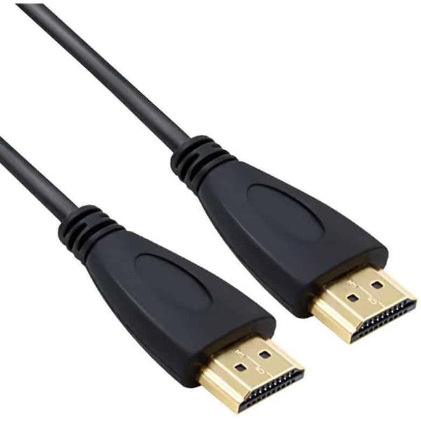 1,8 m HDMI naar HDMI 19Pin kabel, 1.4 versie, ondersteuning voor 3D, Ethernet, HD TV / Xbox 360 / PS3 enz. (Verguld) (zwart)