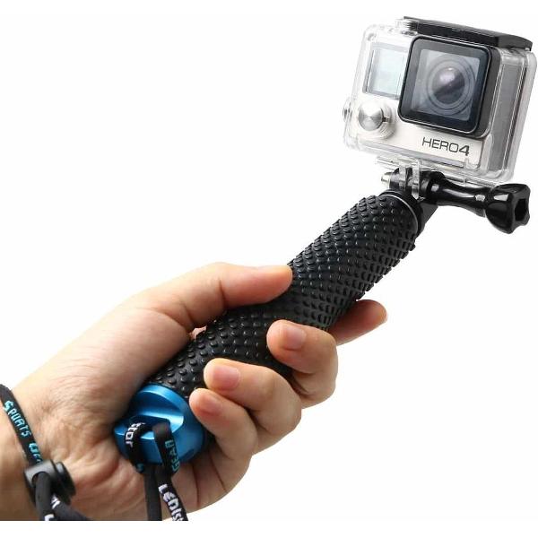 Handheld uitschuifbare paal Monopod met schroef voor GoPro HERO5 sessie / 5/4 sessie / 4/3 + / 3/2/1, Xiaoyi sportcamera's, maximale lengte: 49 cm (blauw)