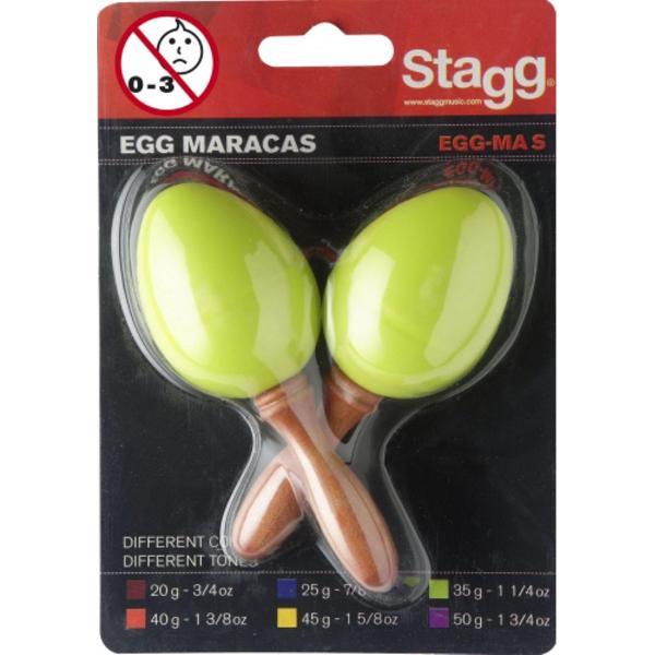 Maracas EGG-MA S, Green, Short Handled