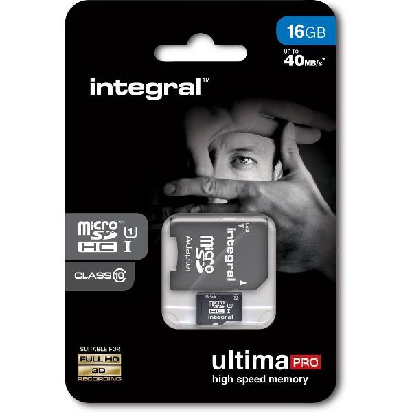 Integral UltimaPro 16GB - Micro SDHC Geheugenkaart
