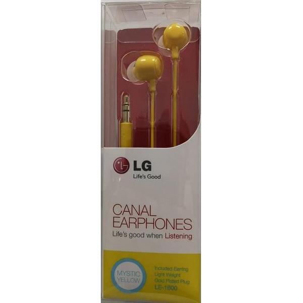 LG - LE-1600 Canal Stereo Head Phones 3.5mm - Geel