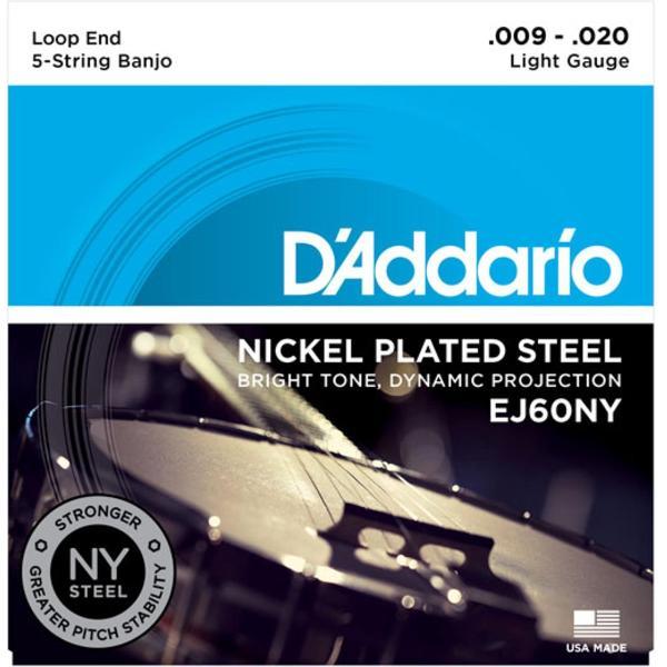 Banjo snaren EJ60NY 09-20 5-String nikkel Loop End