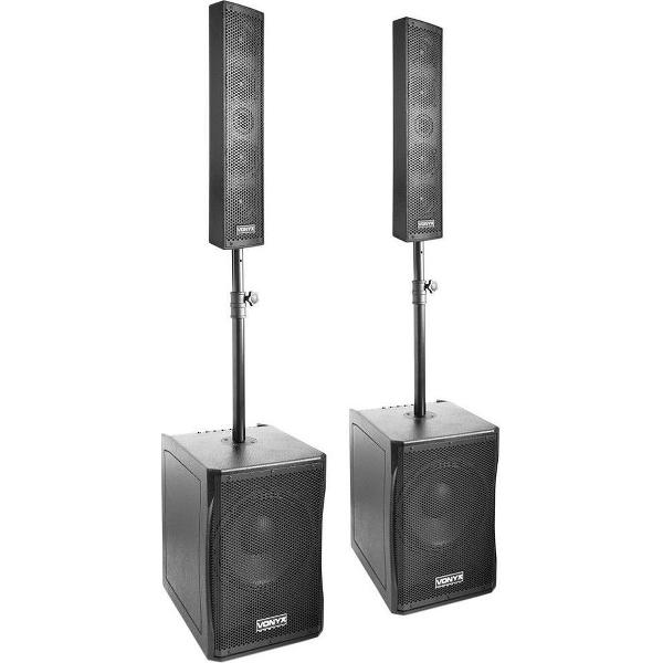 Vonyx 1500W actieve geluidsinstallatie met 2 tops en 2 subwoofers