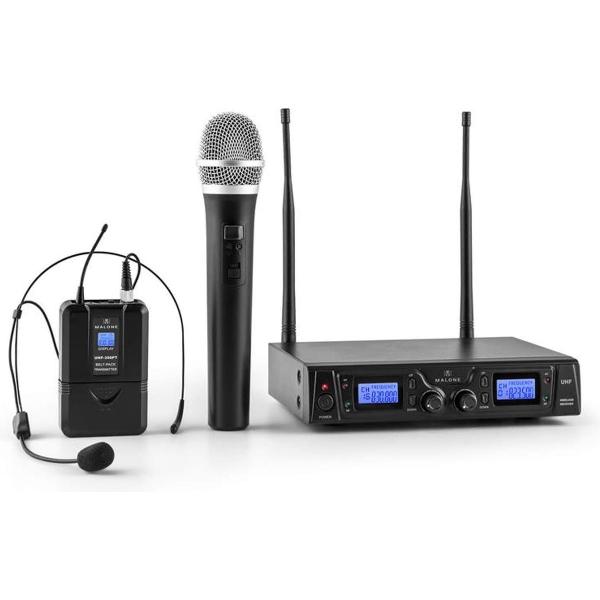Duett Quartett Fix V1 2-kanaals UHF-draadloze microfoon-set 50m reikwijdte
