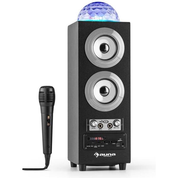 Discostar Black draagbare 2.1 -bluetooth luidspreker USB batterij LED micro