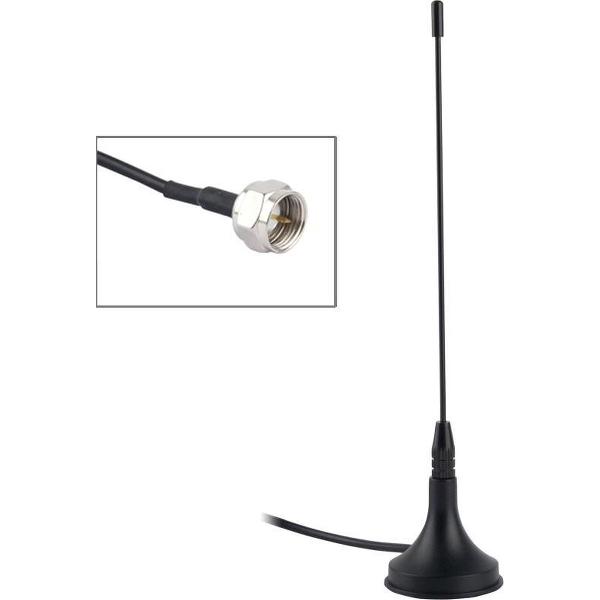 1,5 dBi F-connector DVB-T-antenne (zwart)