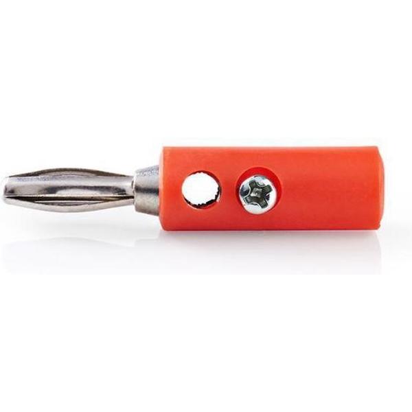 Nedis CAVC26900RD Banaanstekker Banaanstekker, Male 25 Stuks Rood