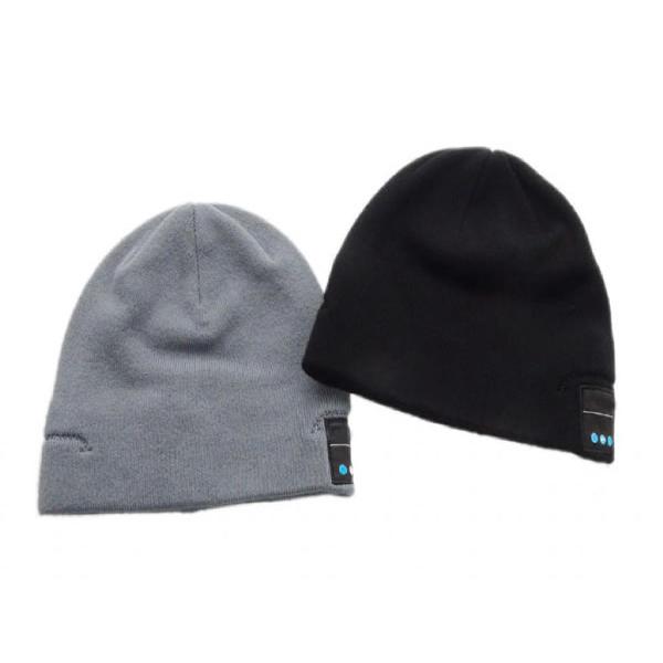 Bluetooth Speakermuts - Beanie - Zwart/Grijs