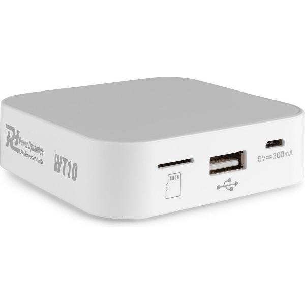 Audio streamer - Power Dynamics WT10 WiFi audio streamer / netwerkspeler met ingebouwde mp3 speler. Eenvoudige en draadloze bediening via je telefoon of tablet!