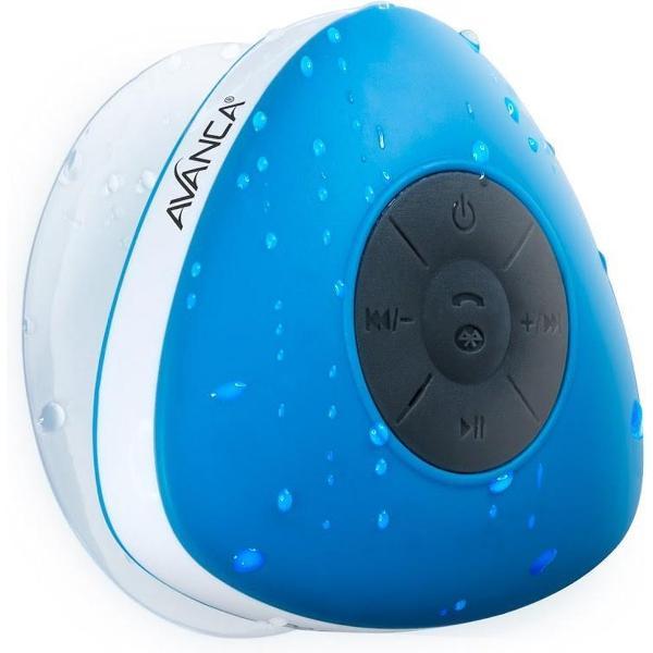 Avanca Bluetooth Waterdichte Wireless Speaker - Douche Speaker - Waterproof - Blauw
