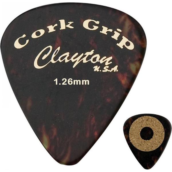 Clayton Cork grip plectrums 1.26 mm 6 pack