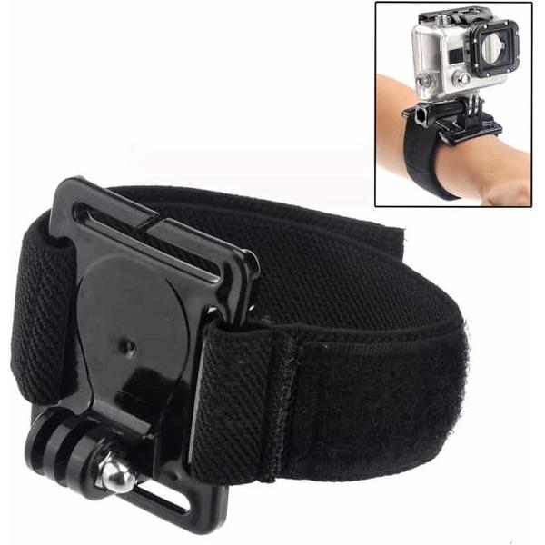 Duikbehuizing Case polsband voor GoPro NIEUWE HERO / HERO6 / 5/5 sessie / 4 sessie / 4/3 + / 3/2/1, Xiaoyi en andere actiecamera's, ST-98 (zwart)