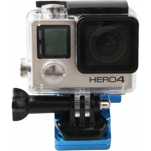 Motorcycle achteruitkijkspiegel CNC aluminiumlegering Stent Vaste beugel houder voor GoPro NIEUWE HERO / HERO6 / 5/5 sessie / 4/3 + / 3/2/1, Xiaomi Xiaoyi, SJCAM Camera (blauw)