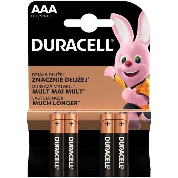 Duracell - Basic alkaline AAA-batterijen 4 Pack