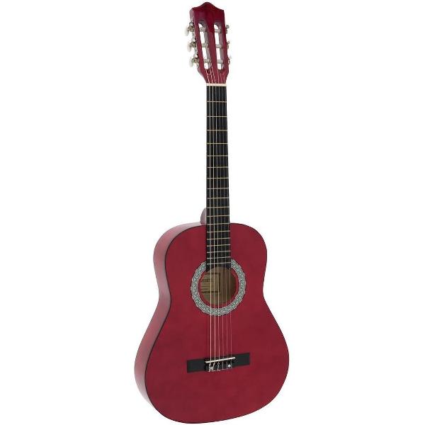 DIMAVERY AC-303 gitaar 3/4 - klassiek - Akoestisch - rood - 9 tot 11 jaar