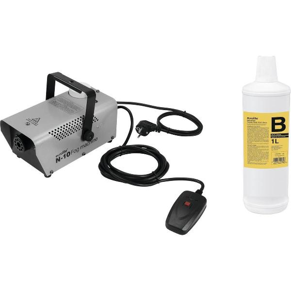 EUROLITE Set N-10 silver + B2D Basic smoke fluid 1l