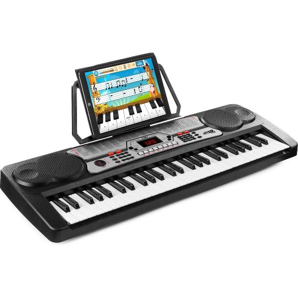 Keyboard piano - MAX KB7 Keyboard piano - 54 toetsen - Draagbaar - Perfect instapmodel keyboard om keyboard te leren spelen - Zwart