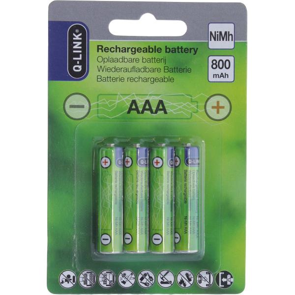 Q-Link batterij - oplaadbaar - NIMH - type AAA - 4 Stuks