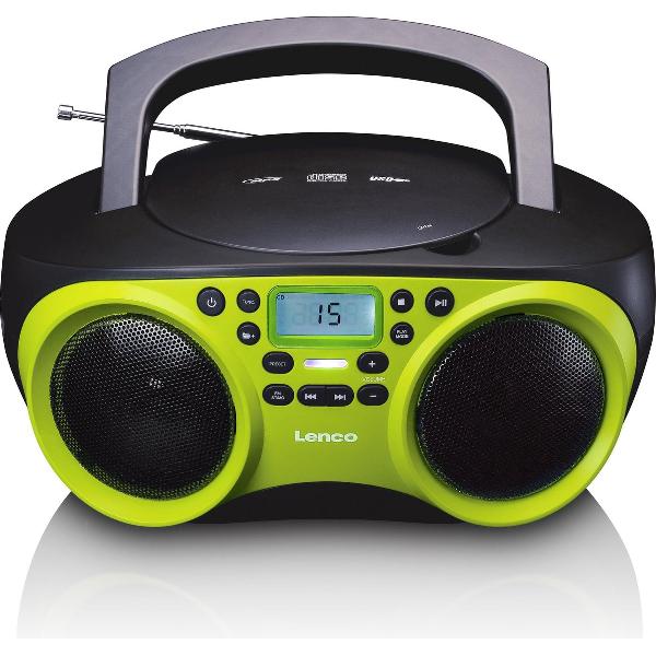Lenco SCD-200LM - Radio CD Speler met MP3 en USB functie - Lime