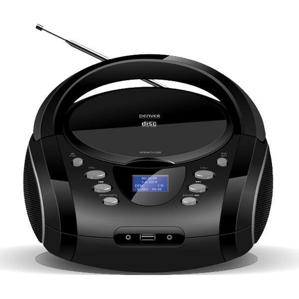 Denver TDB10 - Boombox met DAB+/FM radio - CD - USB -Zwart