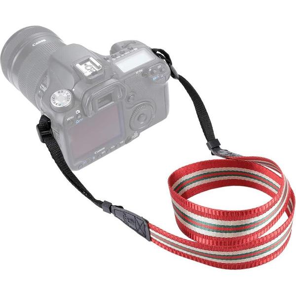 PULUZ Streepstijl Serie Schouderriem Camerariem voor SLR / DSLR-camera's (donkerrood)