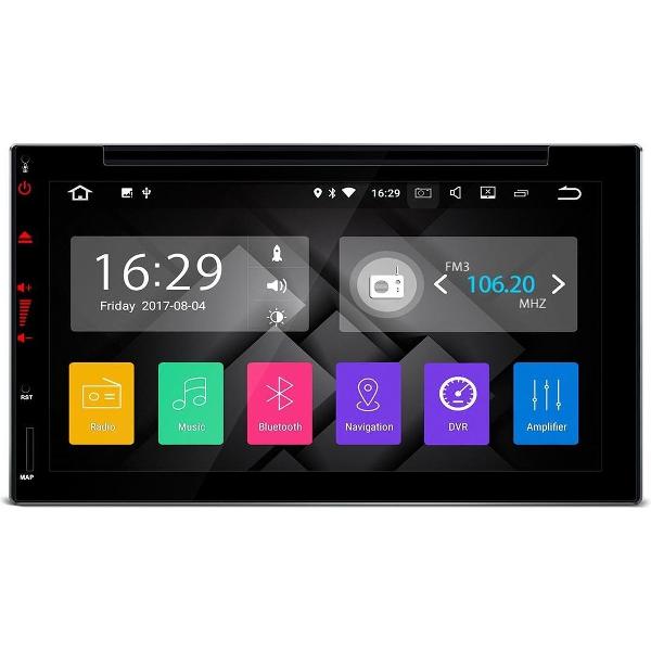 Universeel 2 Din 6,95 HD Quad-Core 16GB ROM + 2G RAM Android 7.1 Auto DVD-speler