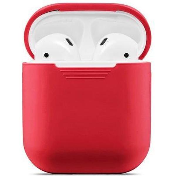 GadgetBay Soft Silicone hoesje voor Apple AirPods Case - Rood