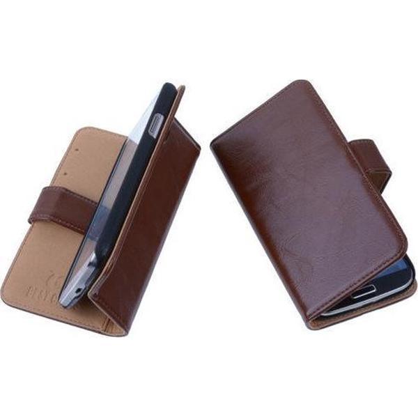 PU Leder Bruin Huawei Ascend G630 Book/Wallet Case/Cover Hoesje