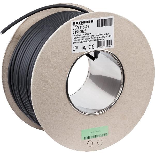 Kathrein 21510028 Coaxkabel Buitendiameter: 6.90 mm 75 Ω 105 dB Zwart 100 m