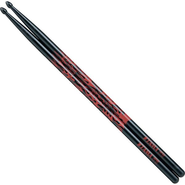 Rhythmic Fire Sticks O5A-F-BR, zwart met roodem Muster