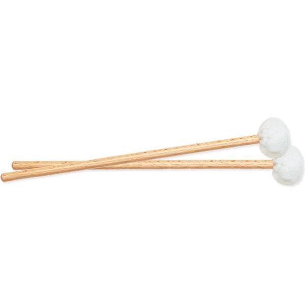 Paukenschlägel, Eco Series, Merinovilt, wit, 50mm