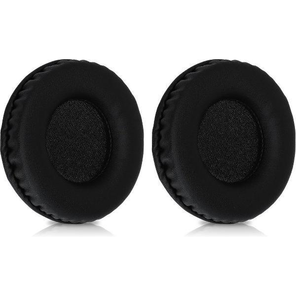 kwmobile 2x oorkussens voor Audio Technica ATH-WS55X koptelefoons - imitatieleer - voor over-ear-koptelefoon - zwart