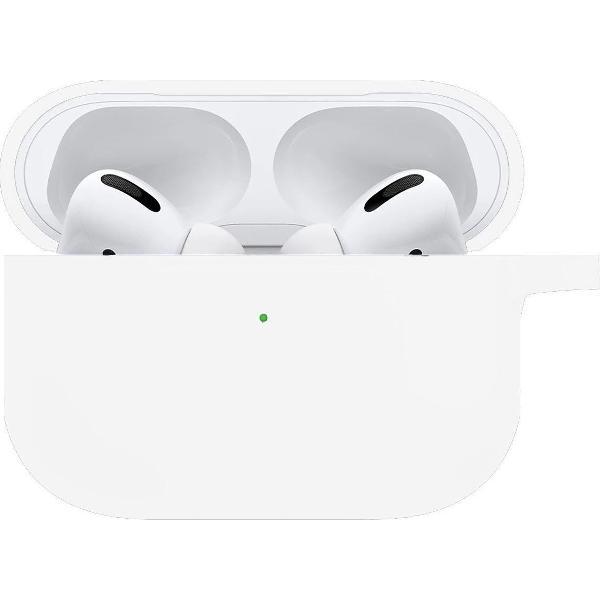 Hoesje voor Apple AirPods Pro Case Siliconen Hoes - Wit