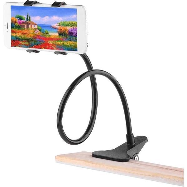GadgetBay Universele zwarte tafelarm klem telefoon houder statief