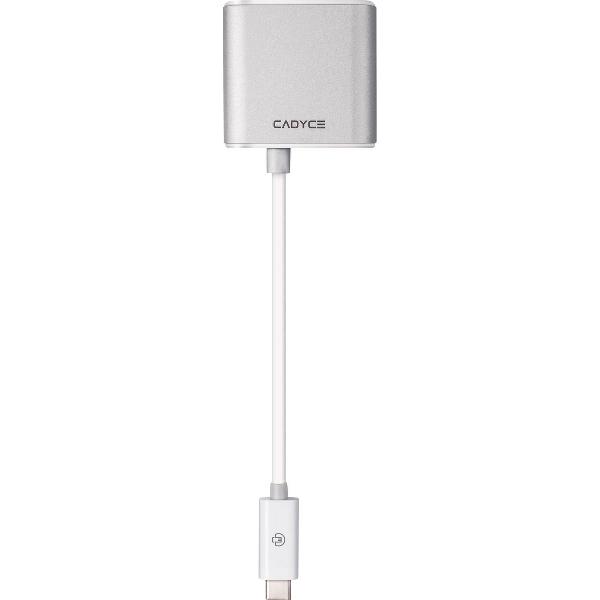 Cadyce USB-C naar HDMI Adapter 4K Beeldkwaliteit Audio Support Inclusief USB-C Oplaadpoort Plug & Play Compact & Stijlvol Design Zilver