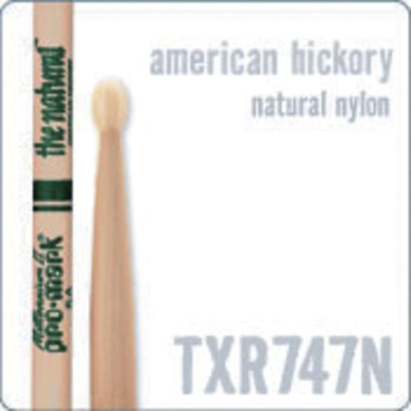 TXR747N Rock Sticks Natural American Hickory, Nylon Tip