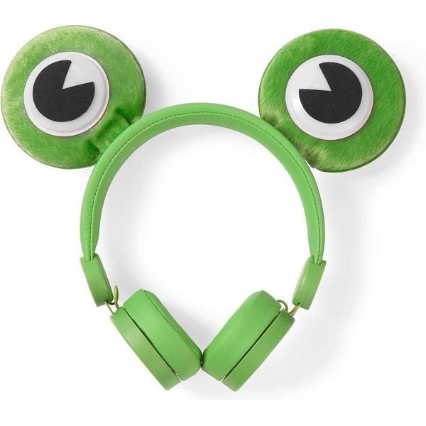 Nedis HPWD4000GN Bedrade Koptelefoon 1,2 M Ronde Kabel On-ear Afneembare Magnetische Oren Freddy Frog Groen