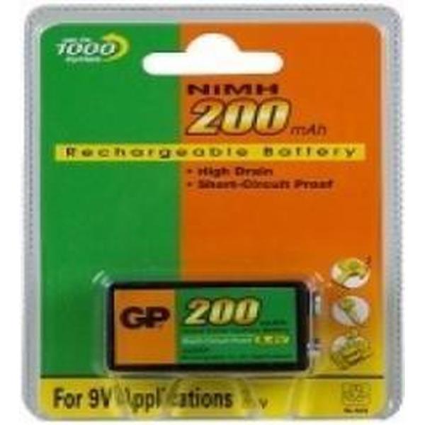GP Batteries NiMH200 Batterij 9V 8.4V
