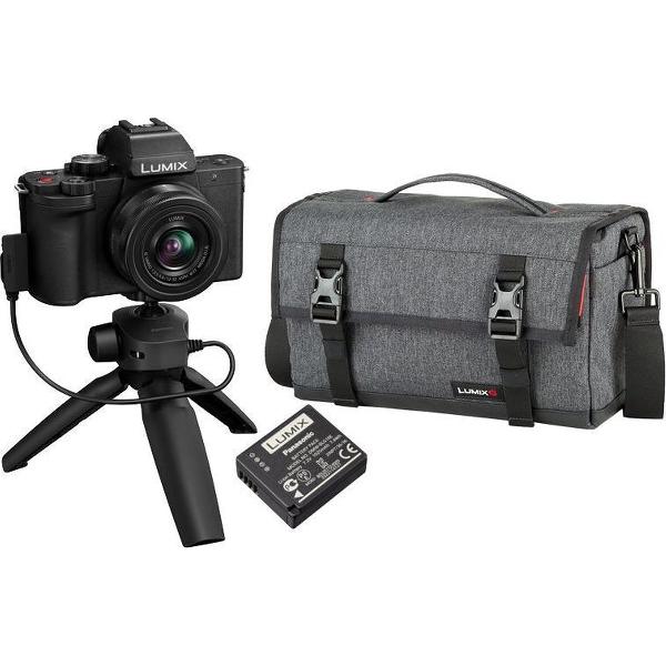 Panasonic Lumix DC-G100 Vlogkit Compleet (incl. 12-32mm, tripod, tas en accu) - Zwart