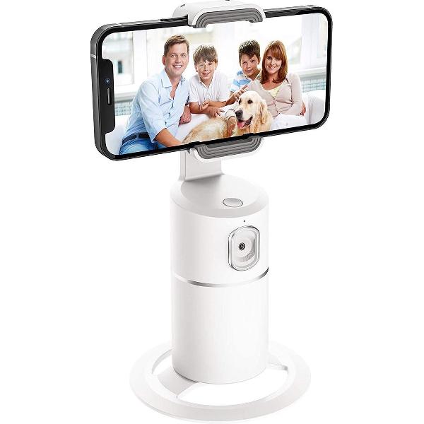 Draaibare AI-camera - Smart Shooting - Auto object - Face Tracking - Tri-pod - Telefoonhouder - Wit